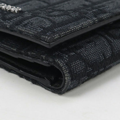 中古 ディオール 三つ折り財布 メンズ ブランド Dior ディオール オブリーク 2ESBH081YSE ブラック 財布 USDCD101545011