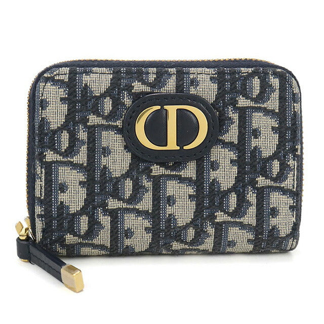 中古 ディオール 小銭入れ レディース ブランド Dior 30 モンテーニュ コインケース スモール S2155UTZQ_M928 ネイビー 財布 USDCD101546011