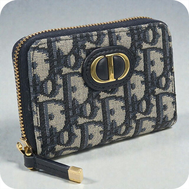 中古 ディオール 小銭入れ レディース ブランド Dior 30 モンテーニュ コインケース スモール S2155UTZQ_M928 ネイビー 財布 USDCD101546011