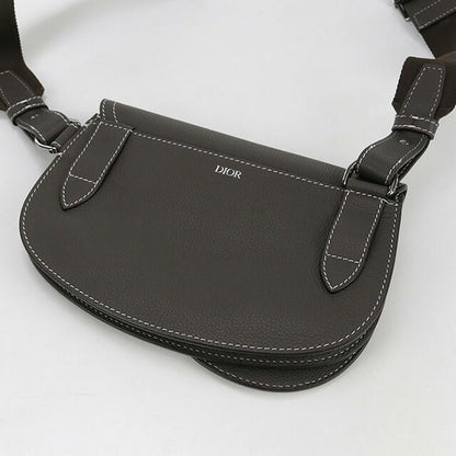 中古 ディオール ボディバッグ メンズ ブランド Dior サドル グレー バッグ USDCD101922011
