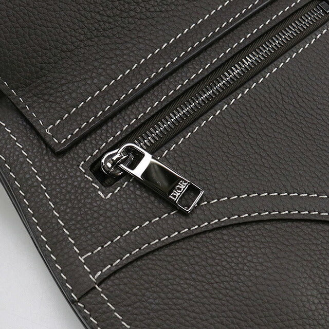 中古 ディオール ボディバッグ メンズ ブランド Dior サドル グレー バッグ USDCD101922011