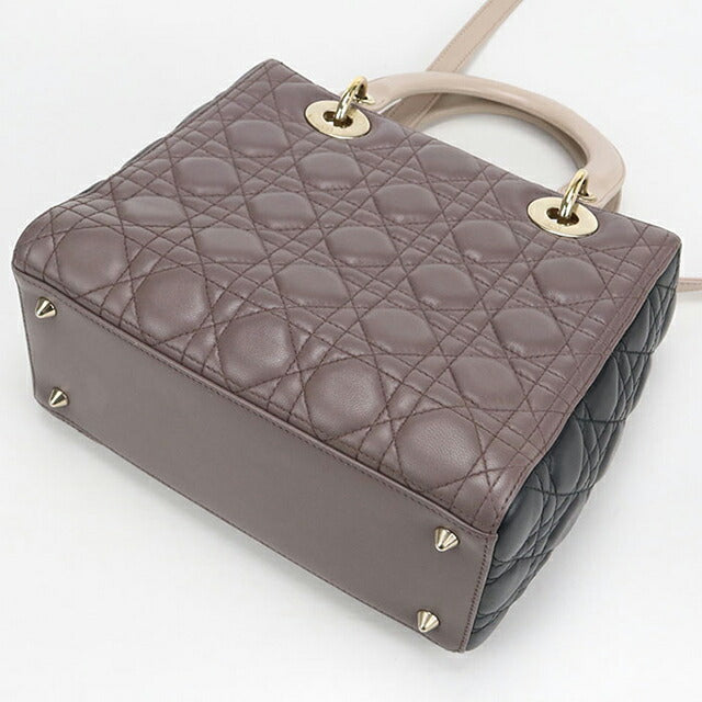 中古 ディオール トートバッグ レディース ブランド Dior レディディオール バッグ ミディアム 2WAY M0565ONGE パープル バッグ USDCD102126011