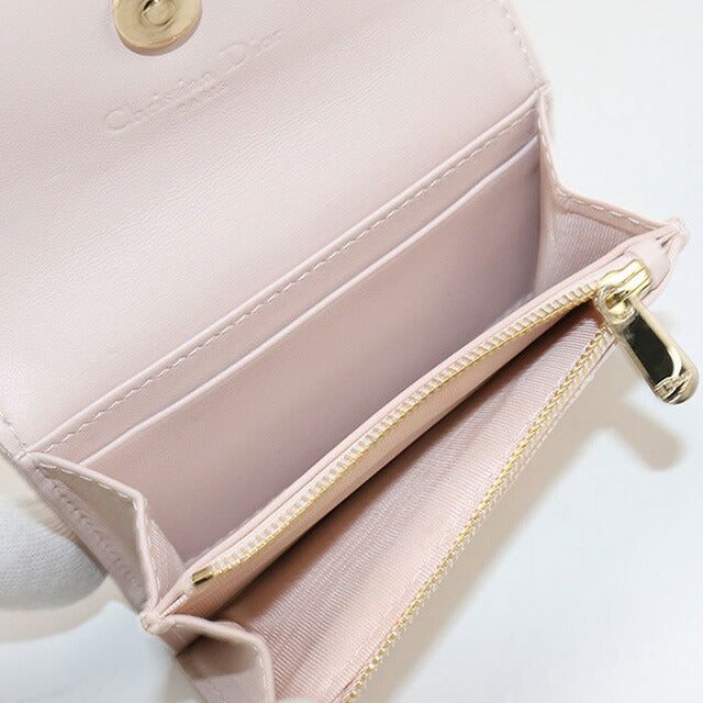 中古 ディオール 二つ折り財布 レディース ブランド Dior My Dior Glycine ウォレット S0966ONMJ ピンク 財布 USDCD102542011