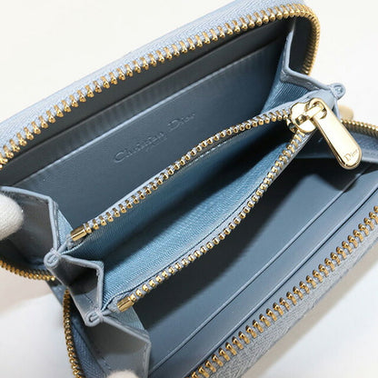 中古 ディオール 小銭入れ レディース ブランド Dior レディディオール コインケース レザー ブルー 財布 USDCD102544011