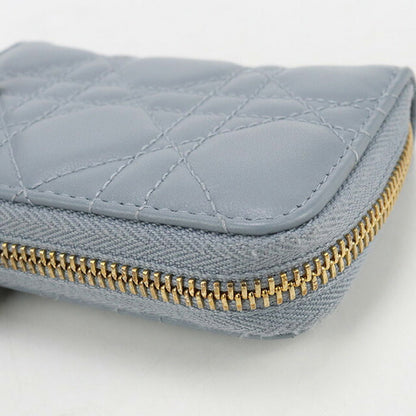 中古 ディオール 小銭入れ レディース ブランド Dior レディディオール コインケース レザー ブルー 財布 USDCD102544011