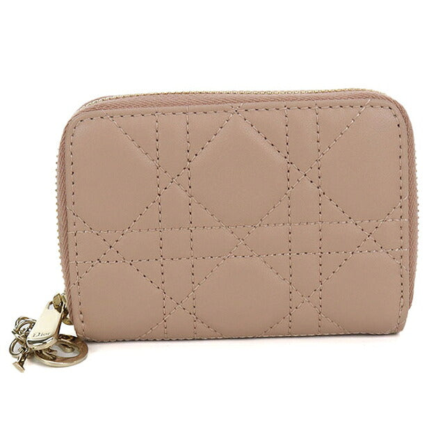 中古 ディオール 小銭入れ レディース ブランド Dior レディディオール ジップコインケース スモール レザー S0985ONMJ ピンク 財布 USDCD102804011