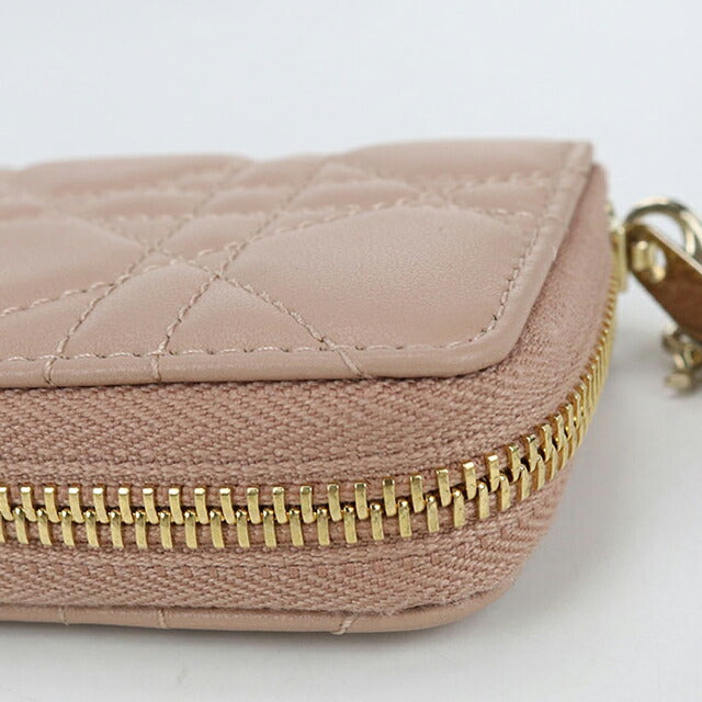 中古 ディオール 小銭入れ レディース ブランド Dior レディディオール ジップコインケース スモール レザー S0985ONMJ ピンク 財布 USDCD102804011