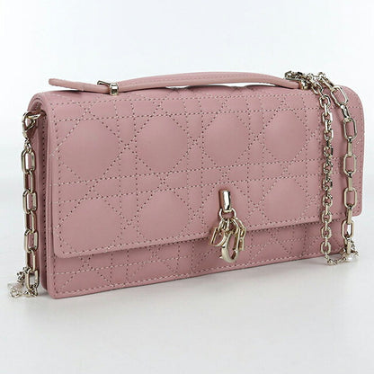 二手 Dior 斜挎单肩包 女士品牌 Dior My Dior 2WAY 迷你包 粉色包 USDCD103544011