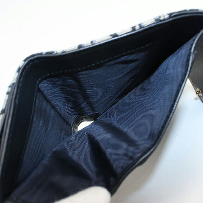 中古 ディオール 三つ折り財布 レディース ブランド Dior サドル ロータスウォレット S5652CTZQ_M928 ネイビー 財布 USDCD103637011