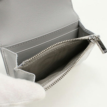 中古 ディオール 二つ折り財布 レディース ブランド Dior ディオール カロ グリシンウォレット S5132UWHC シルバー 財布 USDCD103677011