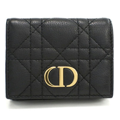 中古 ディオール 三つ折り財布 レディース ブランド Dior ディオール カロ ブラック 財布 USDCD103699011