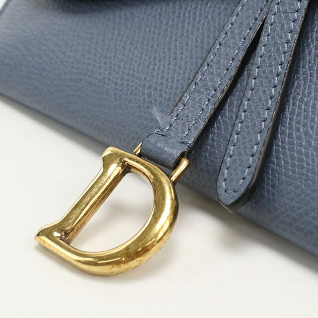 中古 ディオール チェーンウォレット レディース ブランド Dior サドル ブルー 財布 USDCD103827011