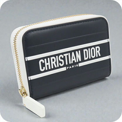二手 Dior 零钱包女式品牌 Dior VIBE 零钱包皮革海军蓝钱包 USDCD103979011