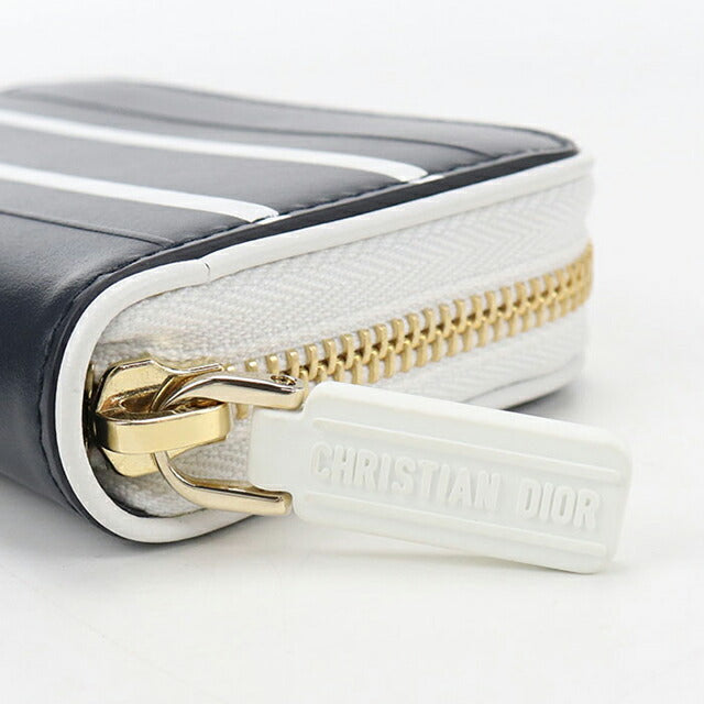 二手 Dior 零钱包女式品牌 Dior VIBE 零钱包皮革海军蓝钱包 USDCD103979011