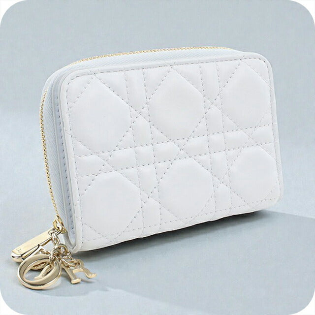 中古 ディオール 二つ折り財布 レディース ブランド Dior レディディオール スカーレット ウォレット ブルー 財布 USDCD104006011