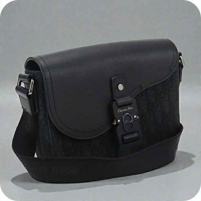 中古 ディオール ショルダーバッグ メンズ ブランド Dior サドル メッセンジャーバッグ スモール 1ADPO049YKS_H00N ブラック バッグ USDCD104250011