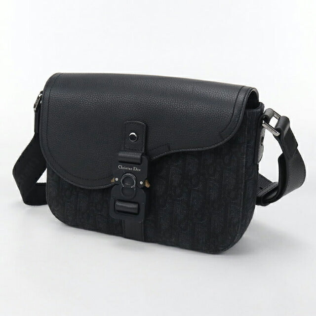 中古 ディオール ショルダーバッグ メンズ ブランド Dior サドル メッセンジャーバッグ スモール 1ADPO049YKS_H00N ブラック バッグ USDCD104250011