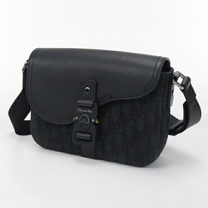 中古 ディオール ショルダーバッグ メンズ ブランド Dior サドル メッセンジャーバッグ スモール 1ADPO049YKS_H00N ブラック バッグ USDCD104250011