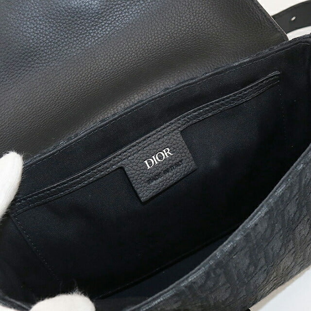 中古 ディオール ショルダーバッグ メンズ ブランド Dior サドル メッセンジャーバッグ スモール 1ADPO049YKS_H00N ブラック バッグ USDCD104250011