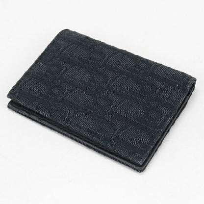 中古 ディオール カードケース メンズ ブランド Dior ディオールオブリーク 2つ折りカードホルダー 2ESCH138YSE ブラック 財布 USDCD104699011