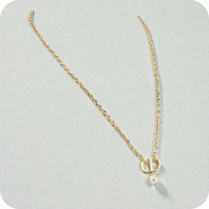 中古 ディオール ネックレス レディース ブランド Dior プチCD N1390PTCRS ゴールド アクセサリー USDCD104702011