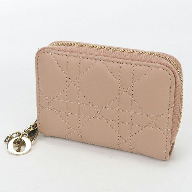 二手 Dior 零钱包 女士品牌 Dior Lady Dior 零钱包粉色钱包 USDCD104834011