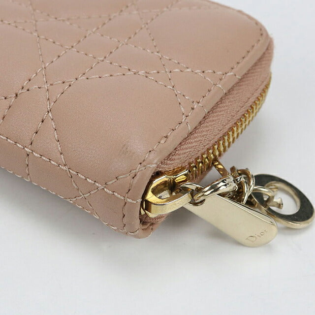 二手 Dior 零钱包 女士品牌 Dior Lady Dior 零钱包粉色钱包 USDCD104834011