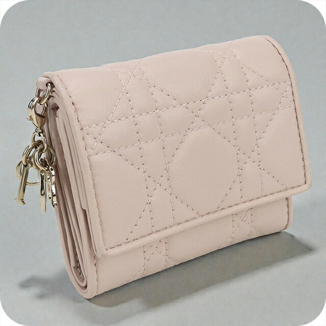Used Dior Trifold Wallet Ladies Brand Dior Lady Dior Lotus Wallet S0181ONMJ Pink Wallet USDCD105066011