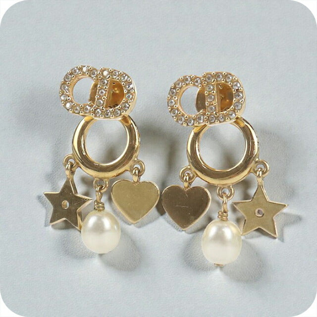 Used Dior earrings ladies brand Dior gold accessories USDCD105115011