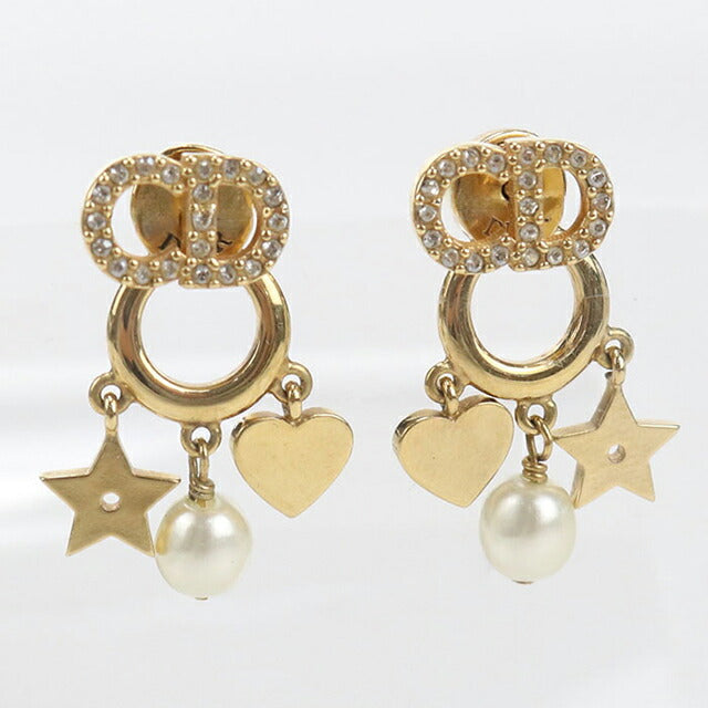 Used Dior earrings ladies brand Dior gold accessories USDCD105115011