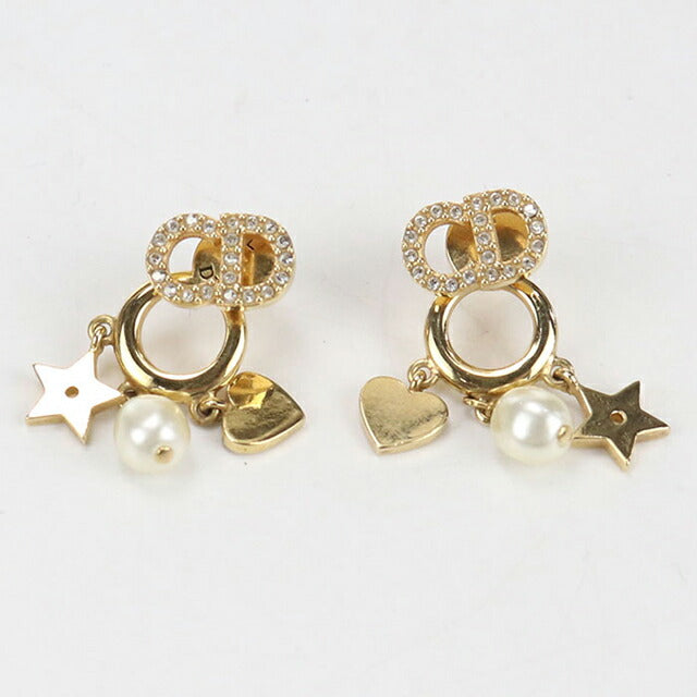 Used Dior earrings ladies brand Dior gold accessories USDCD105115011