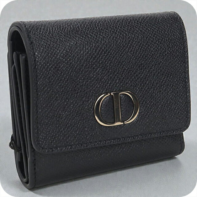 Used Dior tri-fold wallet ladies brand Dior black wallet USDCD105430011