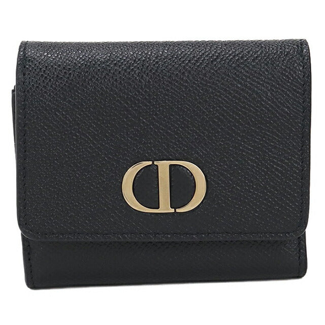Used Dior tri-fold wallet ladies brand Dior black wallet USDCD105430011