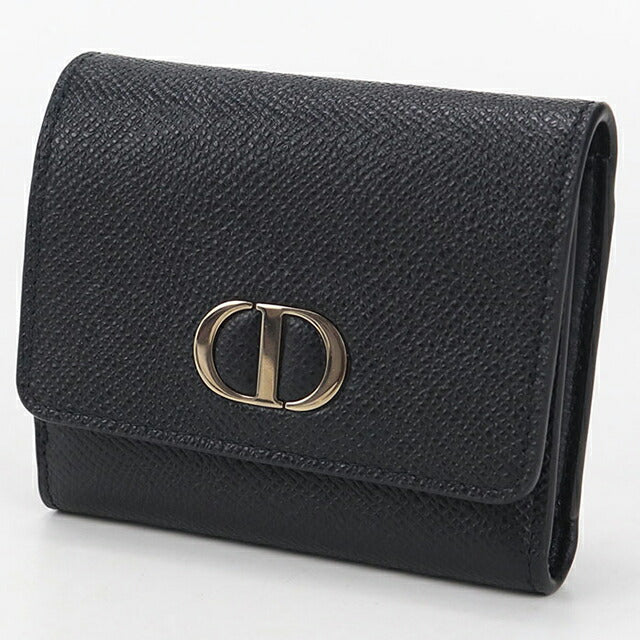 Used Dior tri-fold wallet ladies brand Dior black wallet USDCD105430011