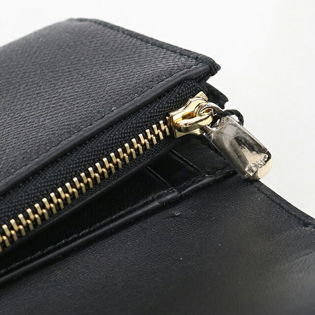 Used Dior tri-fold wallet ladies brand Dior black wallet USDCD105430011