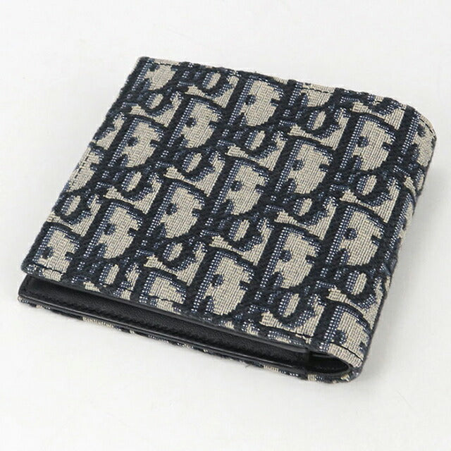 中古 ディオール 二折財布 メンズ ブランド Dior ディオールオブリーク