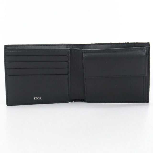 中古 ディオール 二折財布 メンズ ブランド Dior ディオールオブリーク