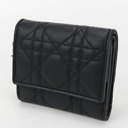Used Dior Trifold Wallet Ladies Brand Dior Lady Dior Lotus Wallet S0181ONMJ_M900 Black Wallet USDCD105599011