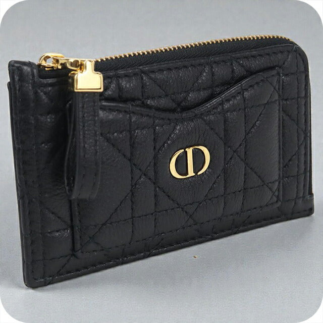 二手 Dior 零钱包女士品牌 Dior Dior Caro 拉链卡包黑色钱包 USDCD105641011