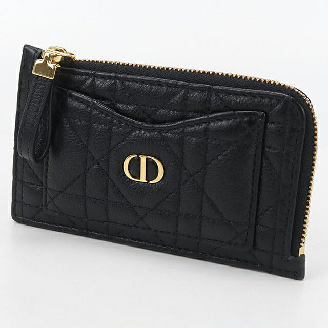 二手 Dior 零钱包女士品牌 Dior Dior Caro 拉链卡包黑色钱包 USDCD105641011