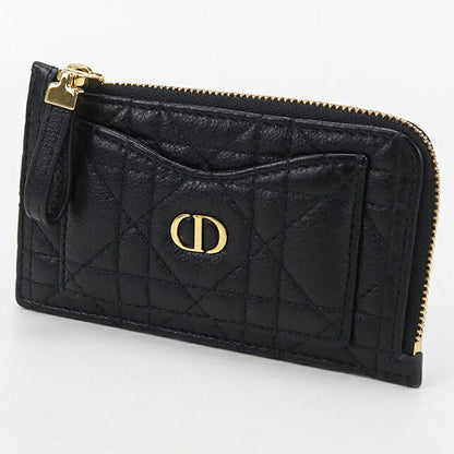 二手 Dior 零钱包女士品牌 Dior Dior Caro 拉链卡包黑色钱包 USDCD105641011