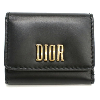 Used Dior tri-fold wallet ladies brand Dior black wallet USDCD105889011