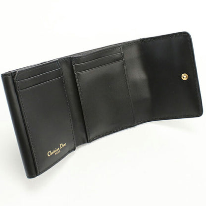 Used Dior tri-fold wallet ladies brand Dior black wallet USDCD105889011