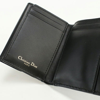 Used Dior tri-fold wallet ladies brand Dior black wallet USDCD105889011