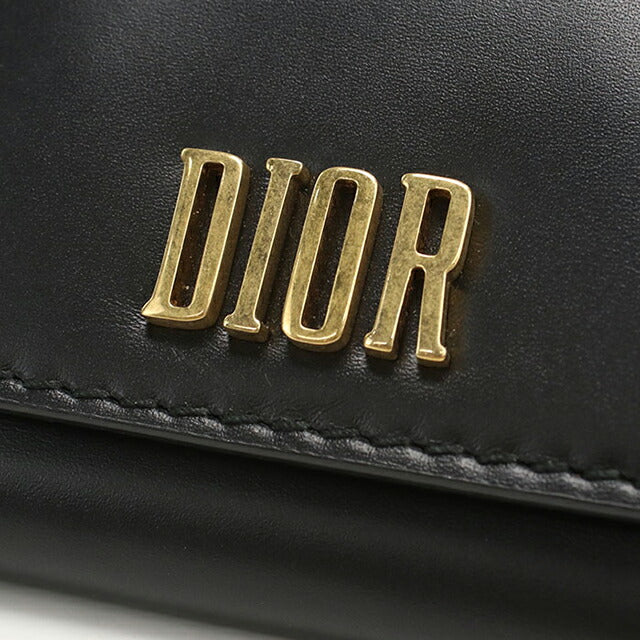 中古 ディオール 三折財布 レディース ブランド Dior ブラック 財布
