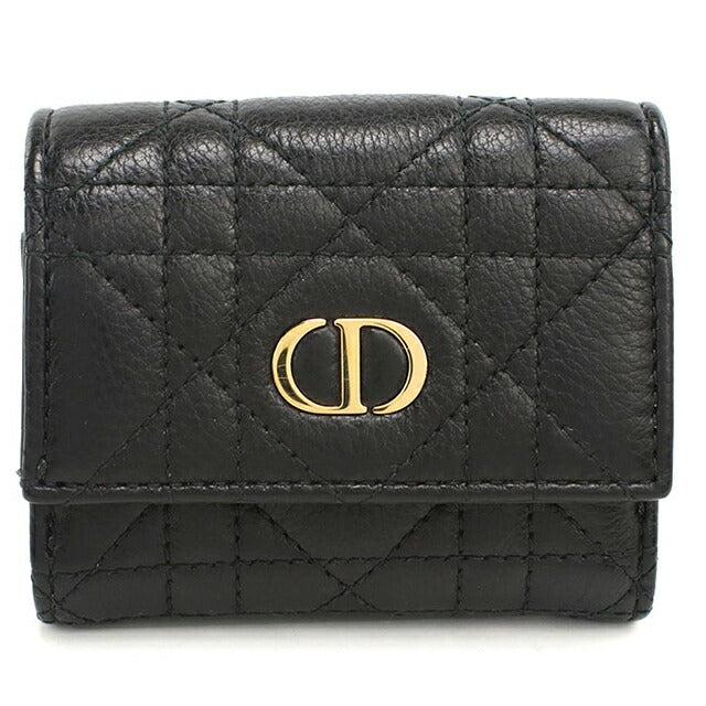二手 Dior Trifold 钱包 女士品牌 Dior Dior Caro 黑色钱包 USDCD106281011