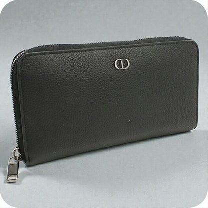 Used Dior long wallet round zipper men&
