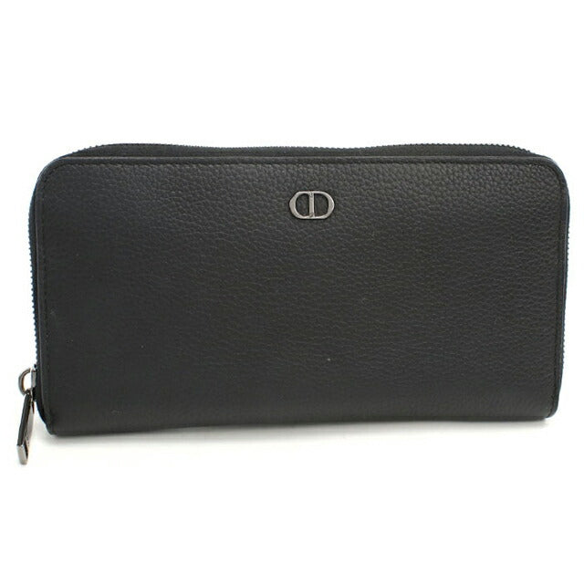 Used Dior long wallet round zipper men&