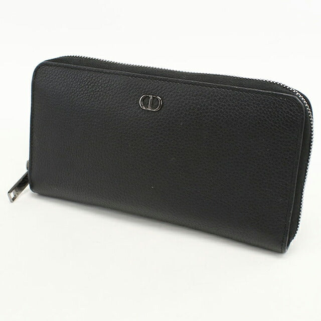 Used Dior long wallet round zipper men&