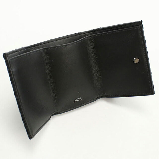 Dior CDIcon 三つ折り財布 ブラック 中古 ディオール 三つ折り財布 メンズ ブランド Dior ディオール